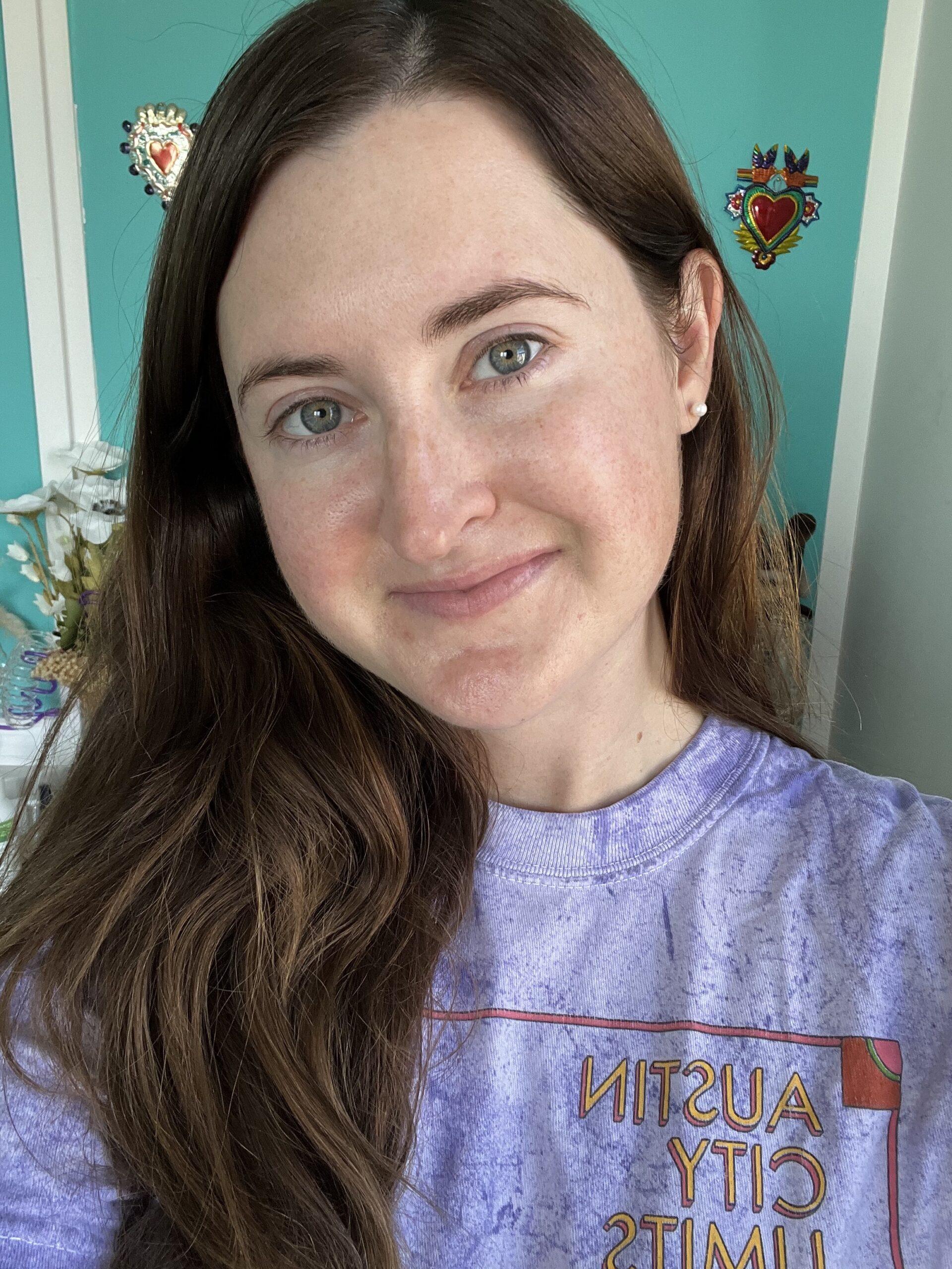 My skin with Caliray primer on